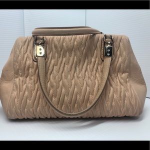 Coach Gathered Twist Mini Leather Satchel/ Bag